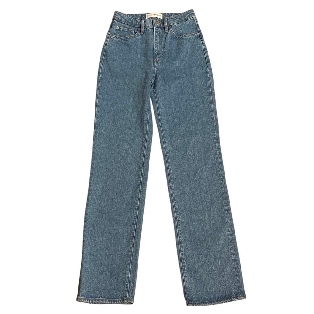 Denim Forum Aritzia Size 25 High Rise Straight Leg Jeans - Picture 1 of 5